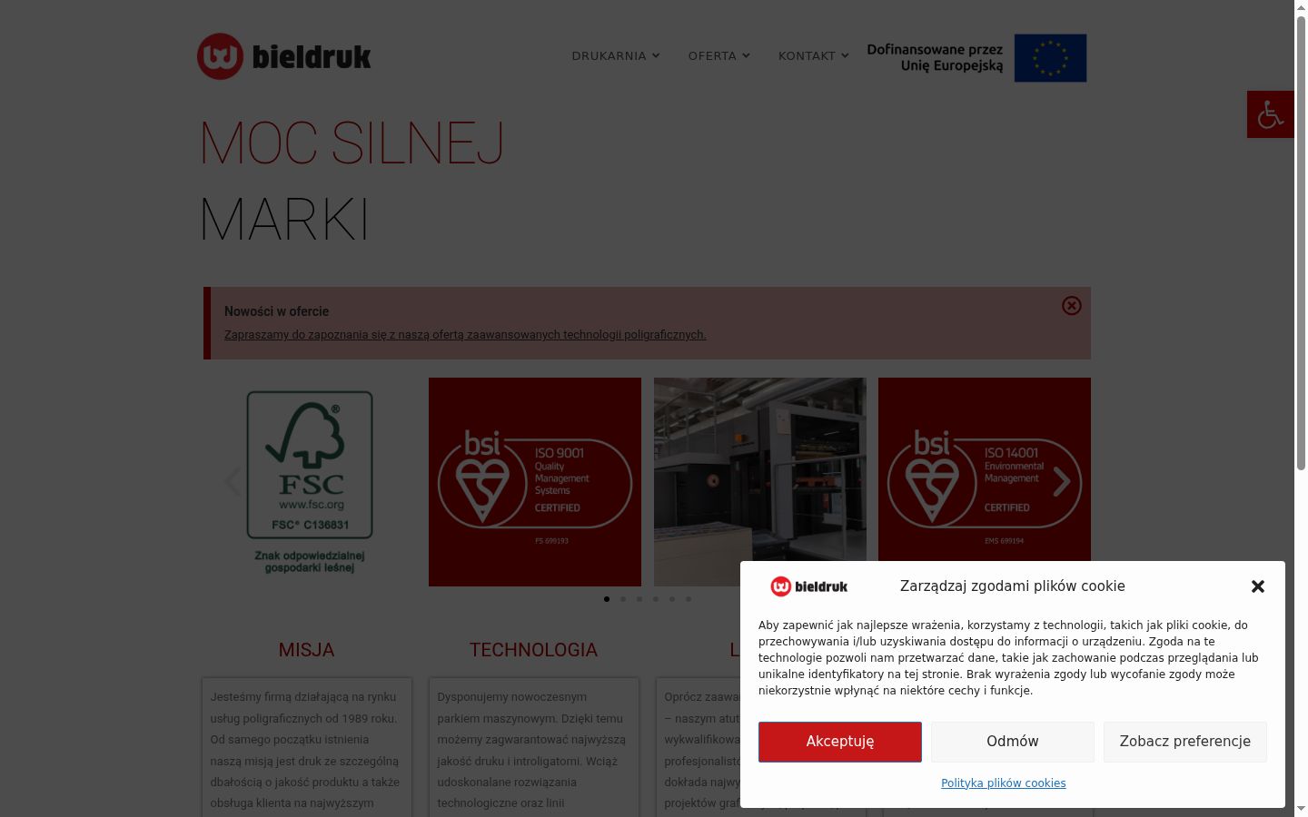 Snímek obrazovky baneru souhlasu zobrazeného před jakoukoli interakcí
