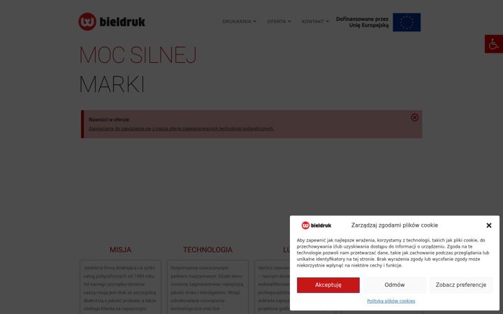 Screenshot of bieldruk.pl