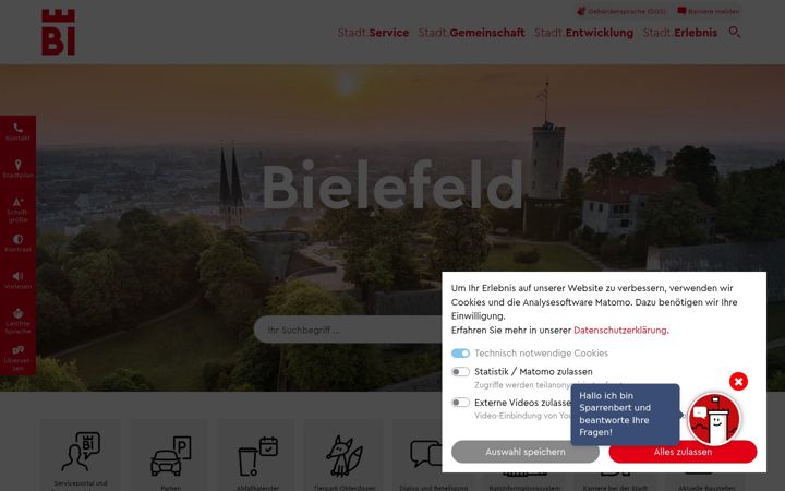 Screenshot of bielefeld.de