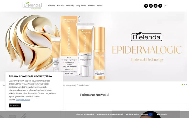 Screenshot of bielenda.pl