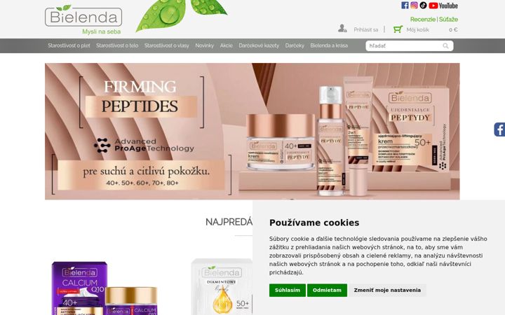 Screenshot of bielendacosmetics.sk