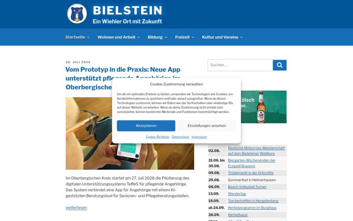 Screenshot of bielstein.de
