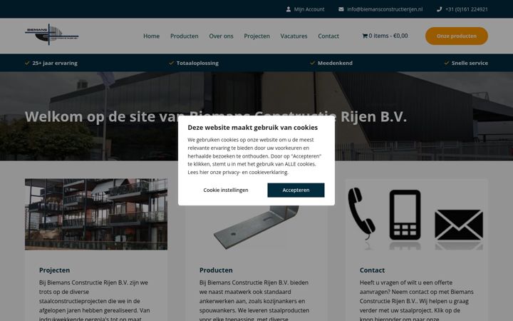 Snímek obrazovky biemansconstructierijen.nl