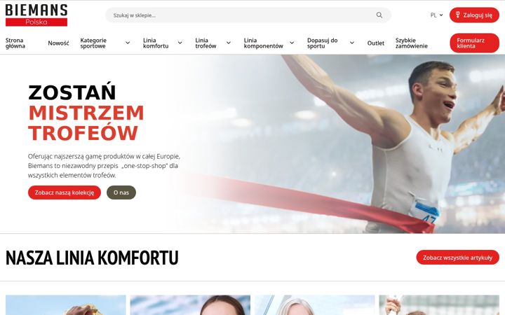 Screenshot stránky biemanspolska.pl