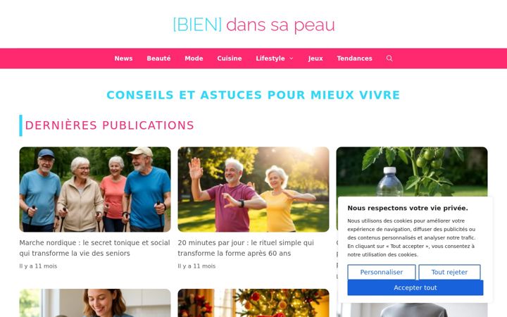 Screenshot von bien-dans-sa-peau.fr