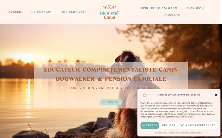 Screenshot of bien-etre-canin.com