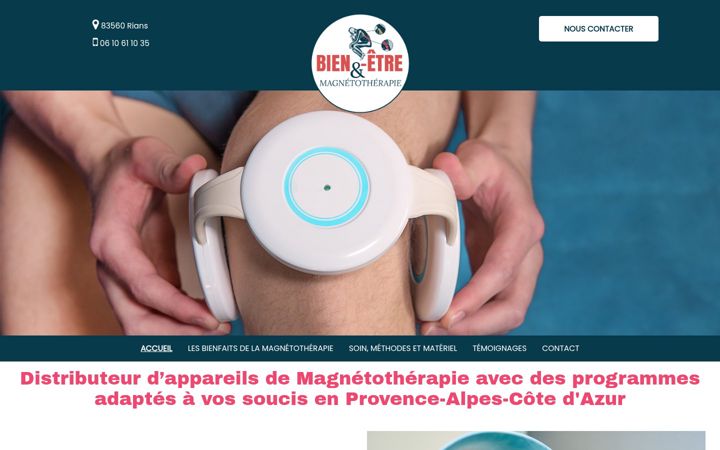 Screenshot of bien-etre-magnetotherapie.fr