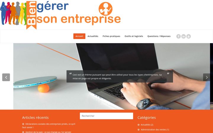 Screenshot of bien-gerer-son-entreprise.fr