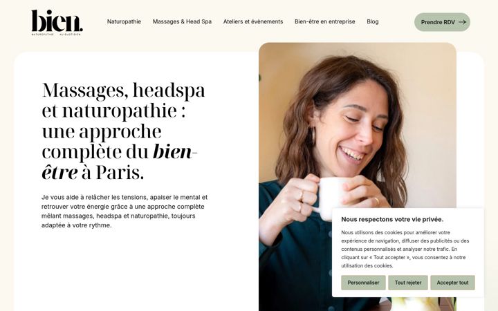 Skjermbilde av bienaturopathe.fr