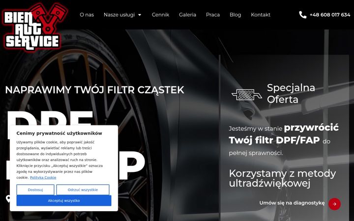 Screenshot of bienautoservice.pl