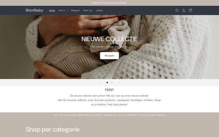 Screenshot of bienbaby.nl
