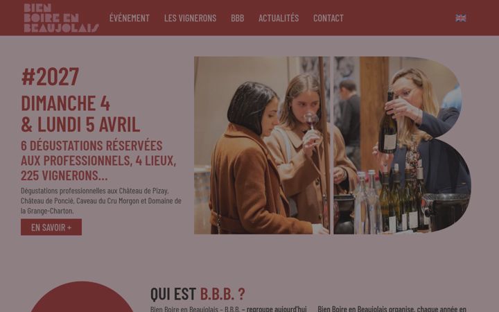 Skjermbilde av bienboireenbeaujolais.fr