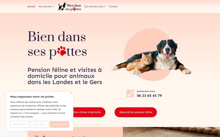 Ekrānuzņēmums no biendanssespattes.fr
