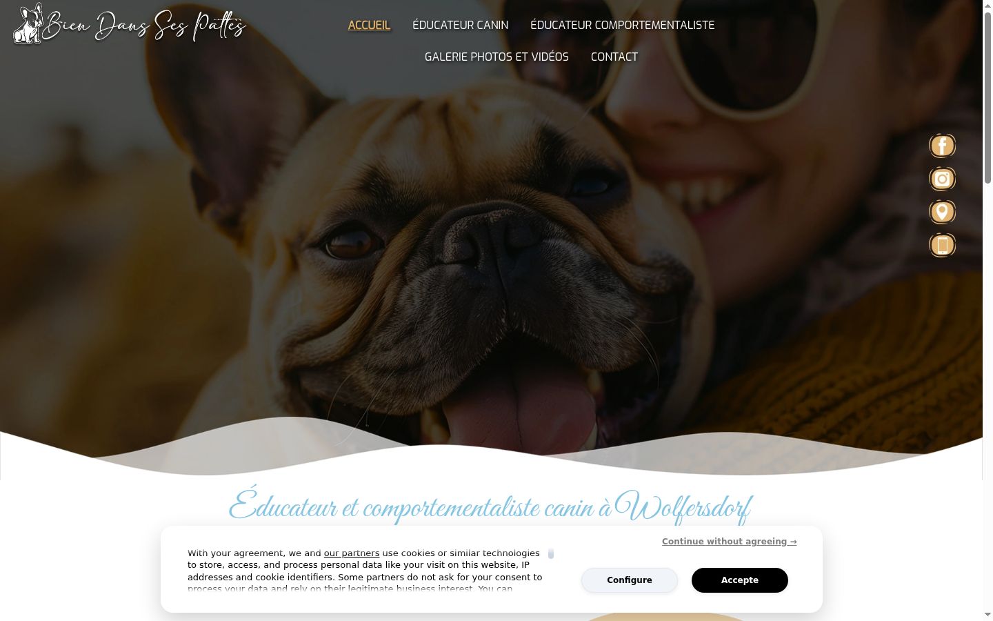 Screenshot of the consent banner shown before any interaction