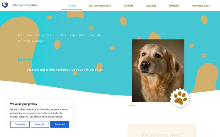 Screenshot of biendanstespattes.fr
