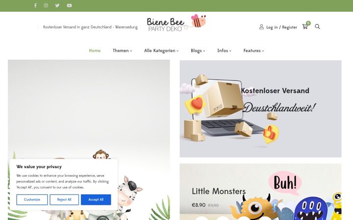 Screenshot di bienebee.de