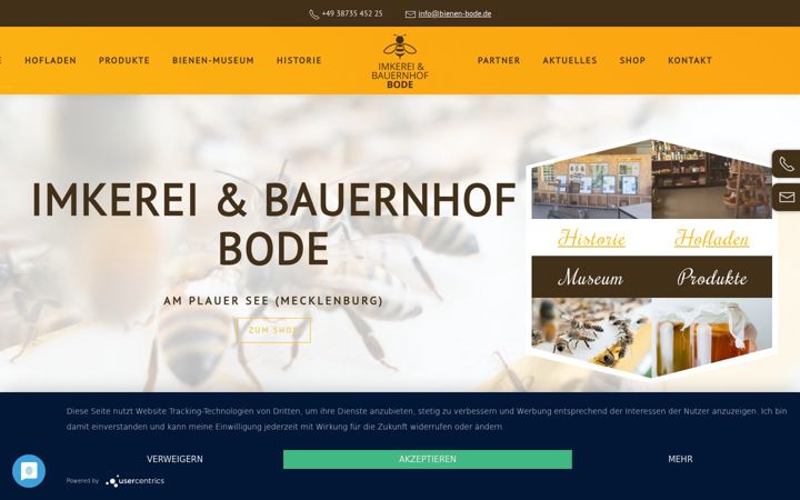 Screenshot di bienen-bode.de