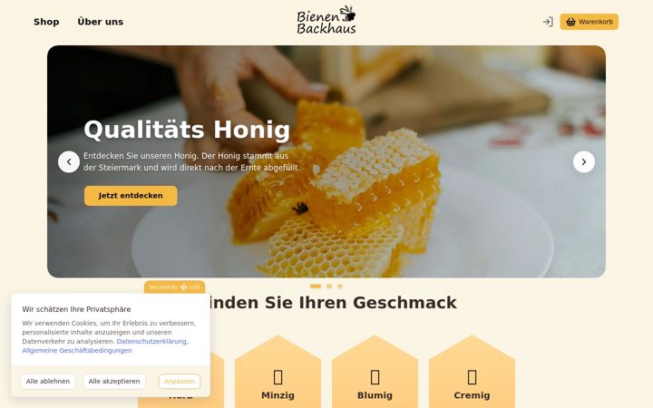 Screenshot of bienenbackhaus.at