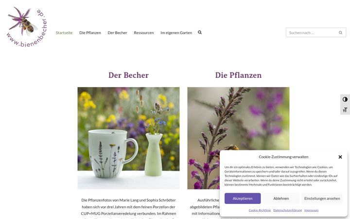 Screenshot di bienenbecher.de