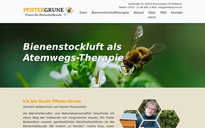 Screenshot di bienenheilkunde.de