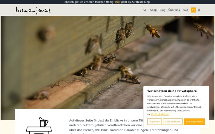 Screenshot του bienenjonas.de