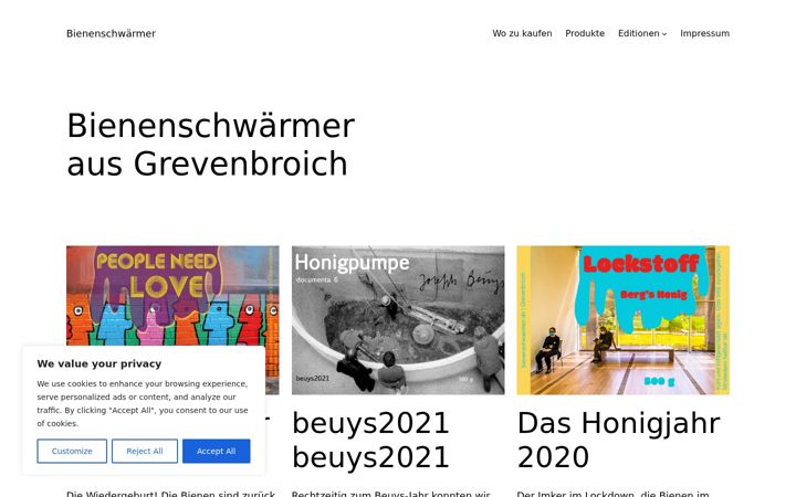 Screenshot of bienenschwaermer.de