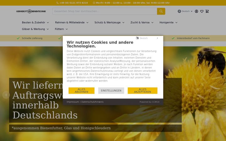 Screenshot of bienentechnik.com
