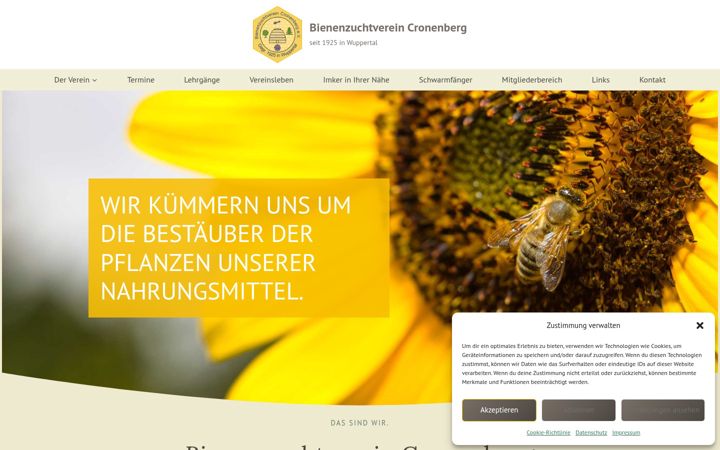 Screenshot του bienenzuchtverein-cronenberg.de