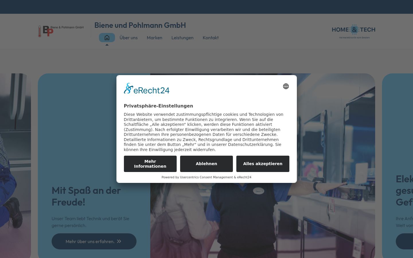 Sutikimo reklamjuostės, rodytos prieš bet kokią sąveiką, ekrano kopija
