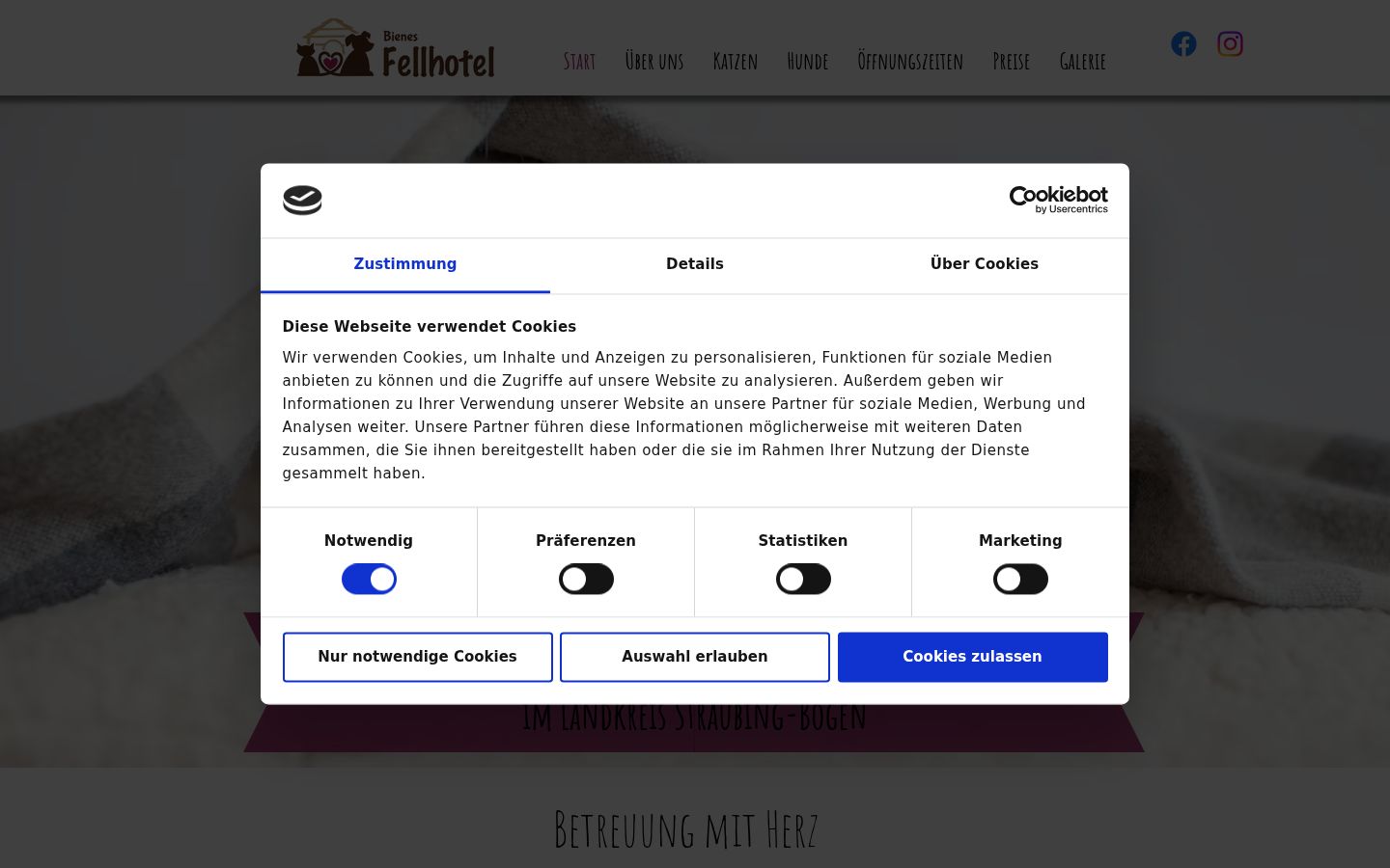 Screenshot του banner συγκατάθεσης που εμφανίστηκε πριν από οποιαδήποτε αλληλεπίδραση