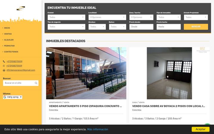 Screenshot of bienesraicesd12.com
