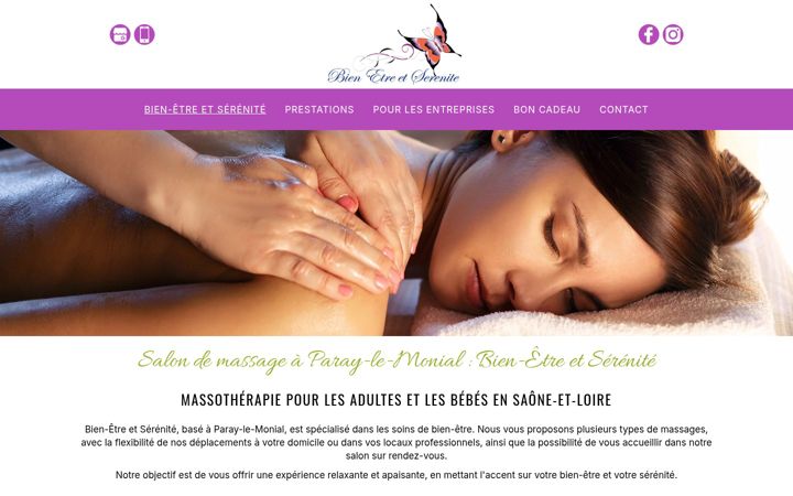 Screenshot of bienetre-et-serenite.fr