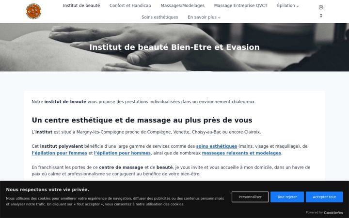 Screenshot of bienetre-evasion.fr