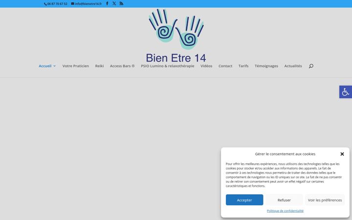 Screenshot of bienetre14.fr