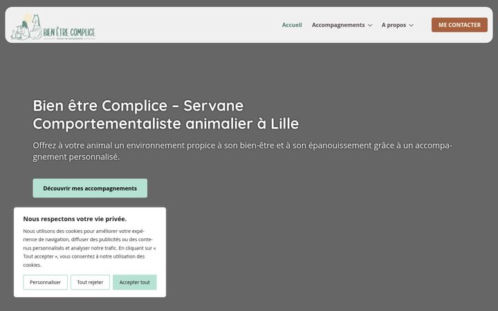 Screenshot of bienetrecomplice.fr