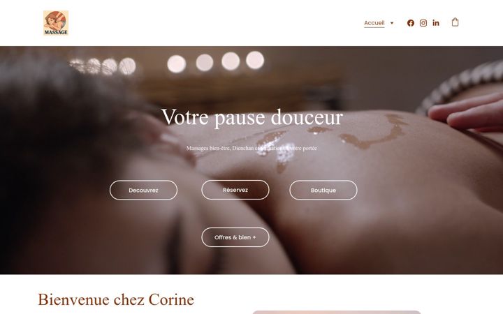 Screenshot of bienetrecorine.com