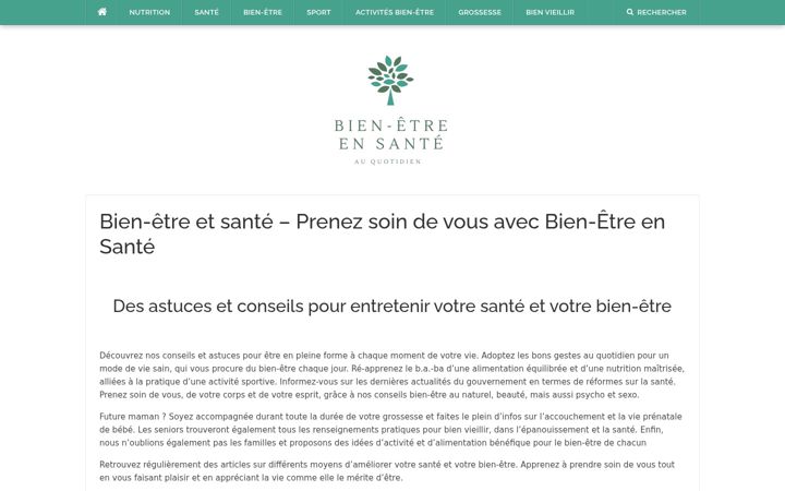 Screenshot of bienetreensante.fr