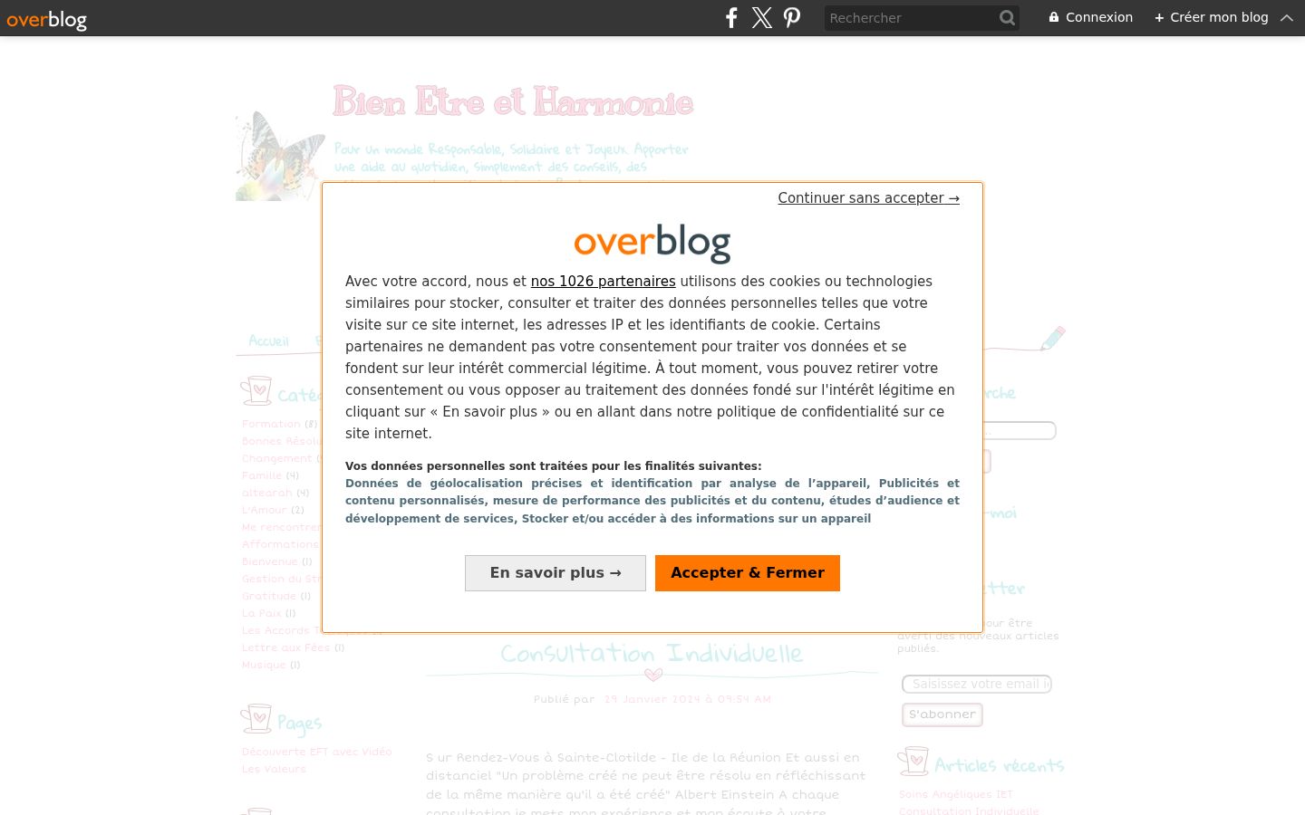 Screenshot tal-banner tal-kunsens muri qabel kwalunkwe interazzjoni