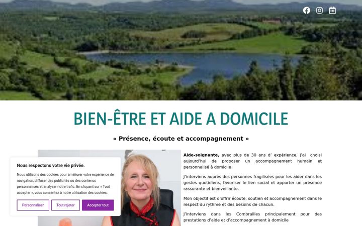 Screenshot of bienetreethypnoseencombrailles.fr