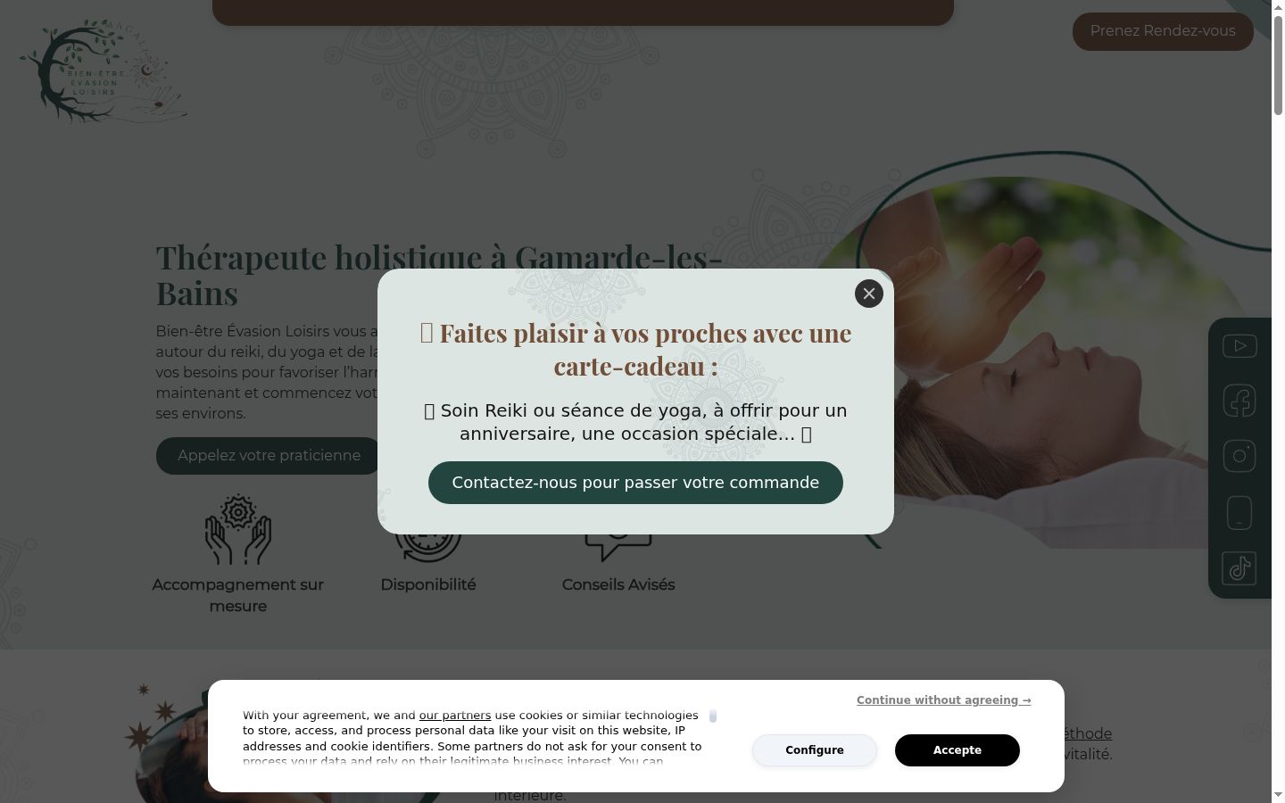 Screenshot of the consent banner shown before any interaction
