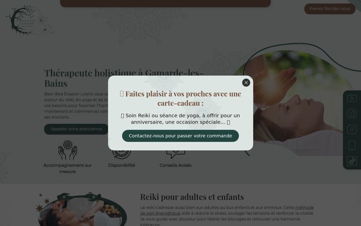 Captura de ecrã de bienetreevasionloisirs40.fr