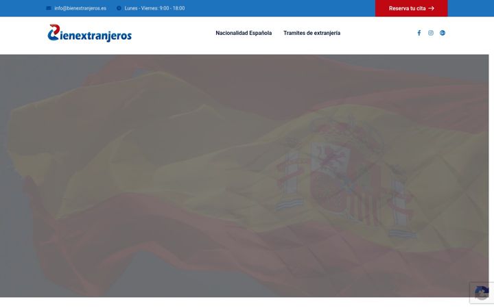 Kuvakaappaus sivustosta bienextranjeros.es
