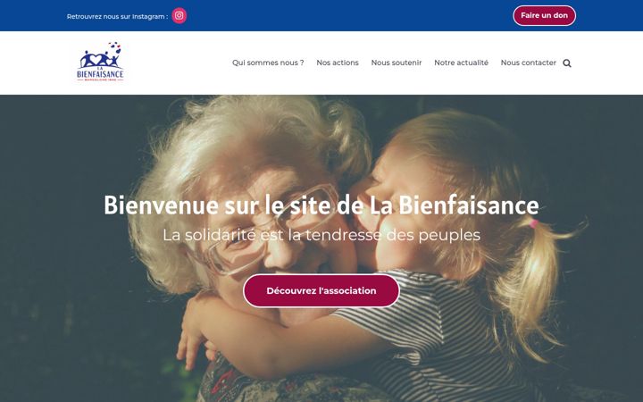 Kuvakaappaus sivustosta bienfaisance-barcelone.es