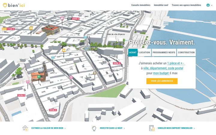 Capture d'écran de bienici.com