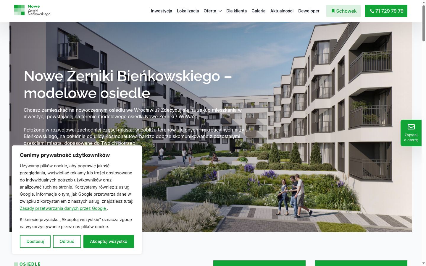 Screenshot des Einwilligungsbanners vor jeglicher Interaktion