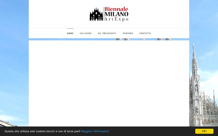 Screenshot of biennalemilano.it