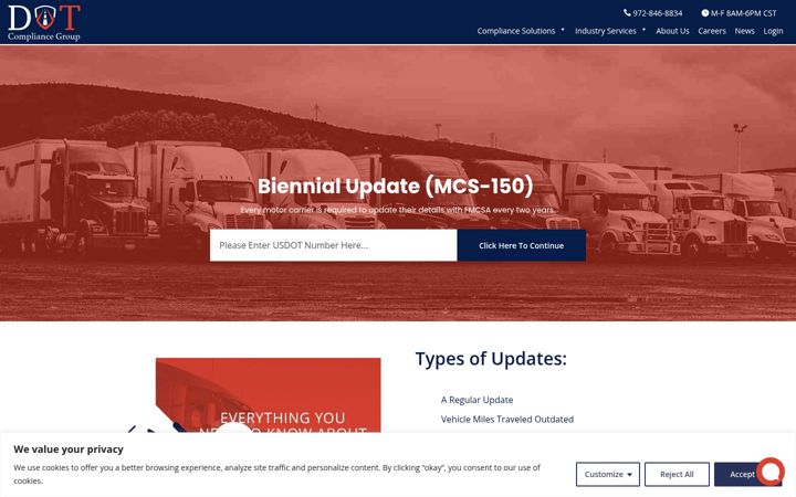 Screenshot of biennialupdatefiling.com