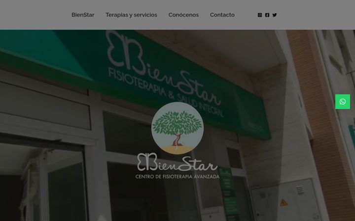 Screenshot of bienstarfisioterapia.es
