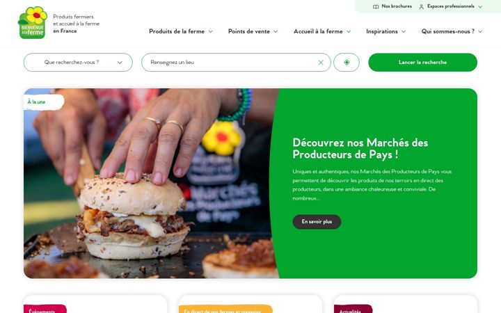 Screenshot of bienvenue-a-la-ferme.com