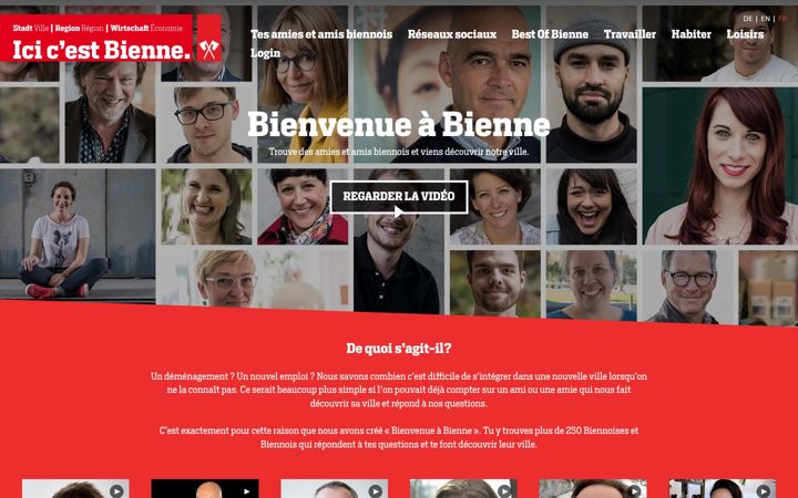 Screenshot of bienvenueabienne.ch
